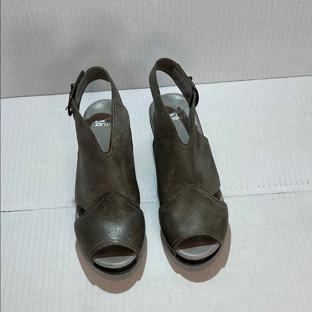 Dansko Grey Mules with Matte Finish